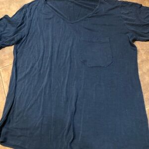 Sozy Blue V-Neck Pocket Tee